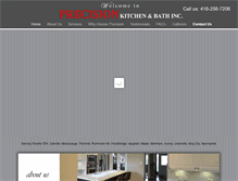 Tablet Screenshot of precisionkitchenbath.com